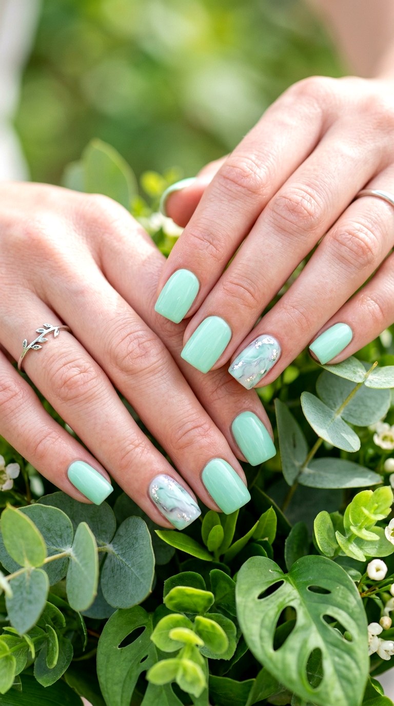 Mint Green Nails - 30 Gorgeous Spring Nail Designs That Are Trending Right Now