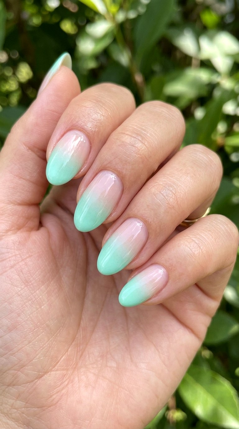 Mint Green Refresh - 25 Elegant Spring Ombre Nails