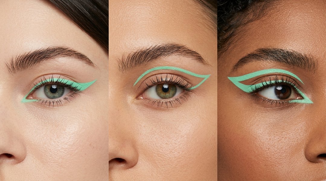 Mint Green Graphic Liner Look
