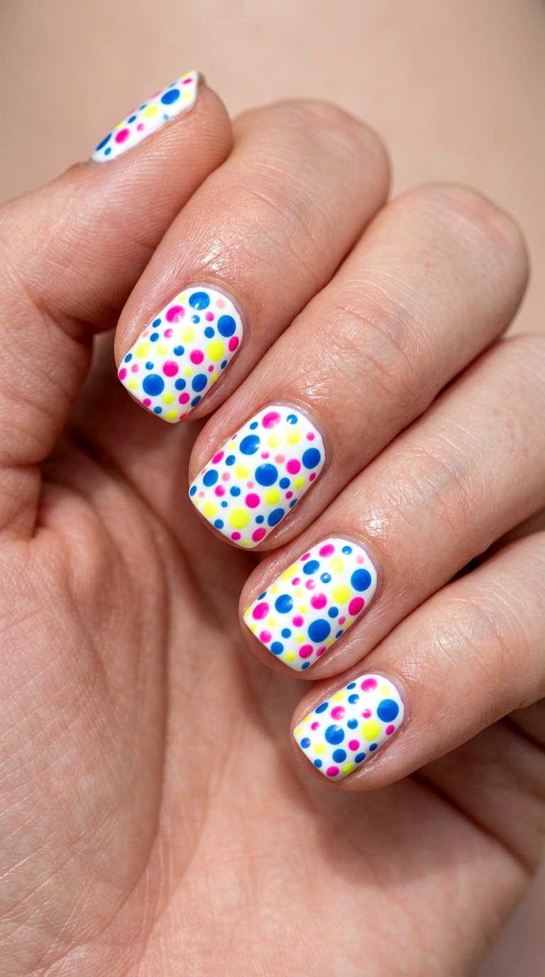 Mixed Dotticure Explosion - 29 Fun Spring Multicolor Nails