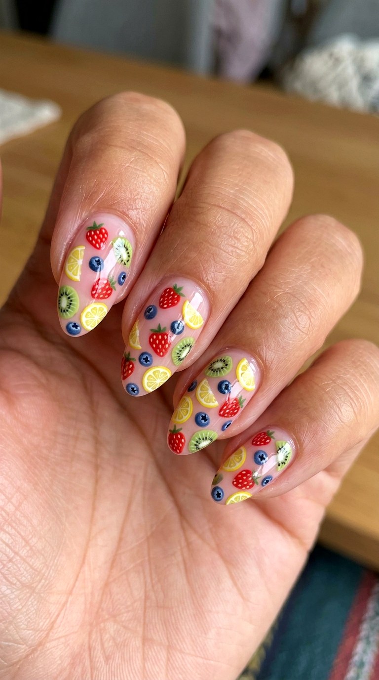 Mixed Fruit Salad Nails - 27 Cute Spring Color Street Nails