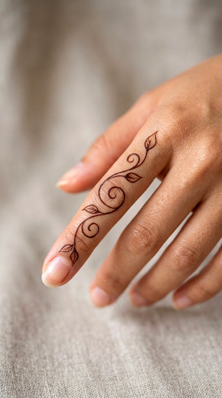 Modern Minimalist Vines - 22 henna inspo