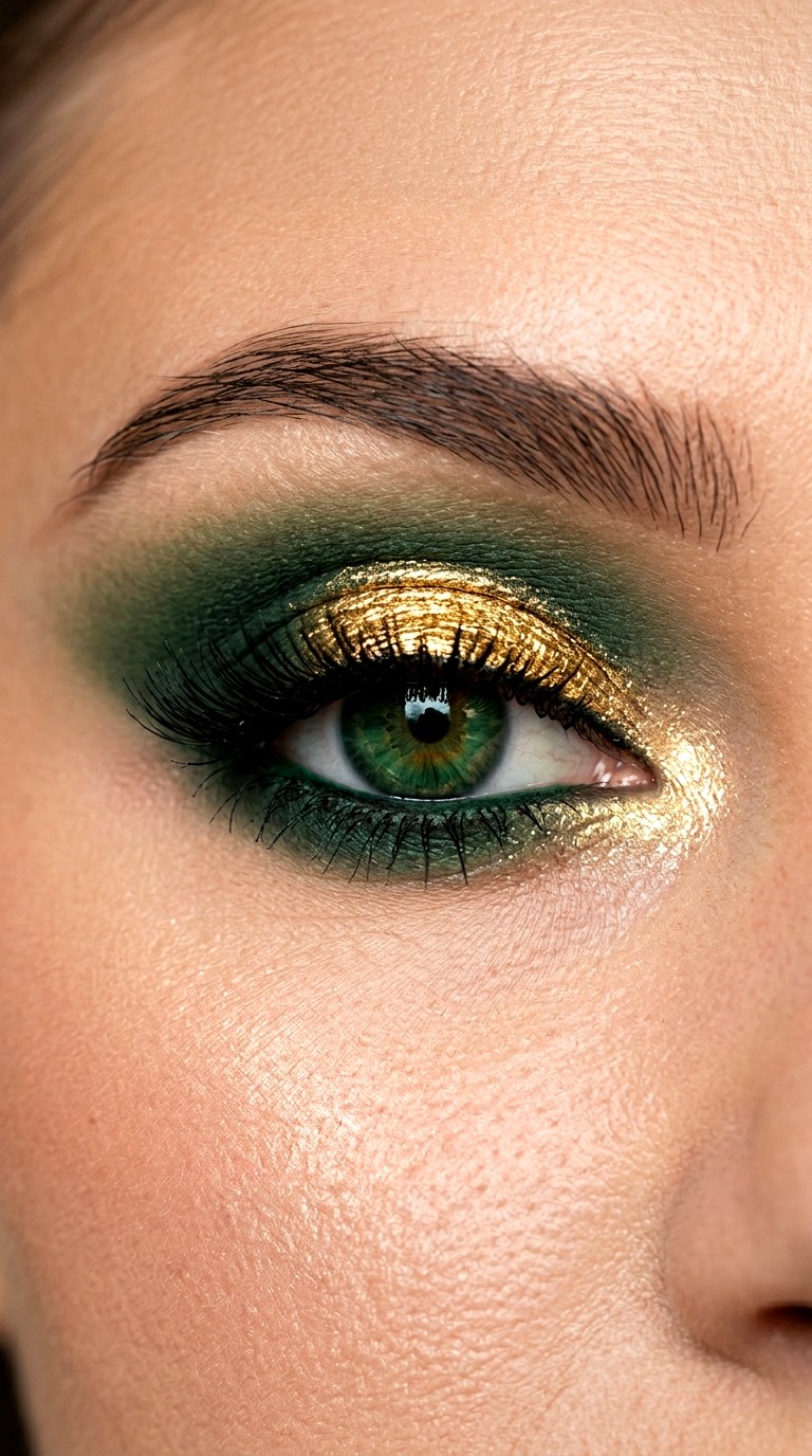 Molten Gold and Emerald - 28 colorful eyeshadow looks