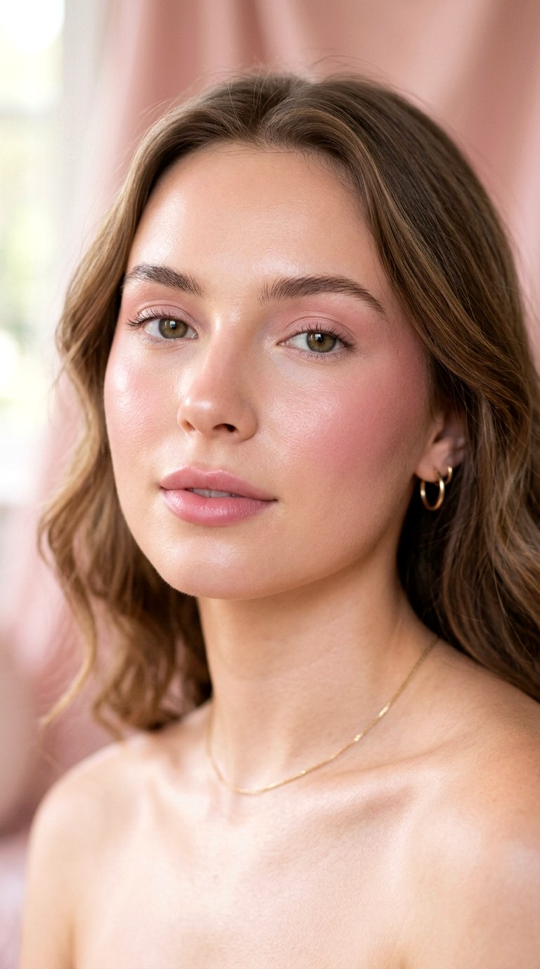 Monochromatic Airbrushed Glow - 28 Airbrushed Blush Makeup Trend
