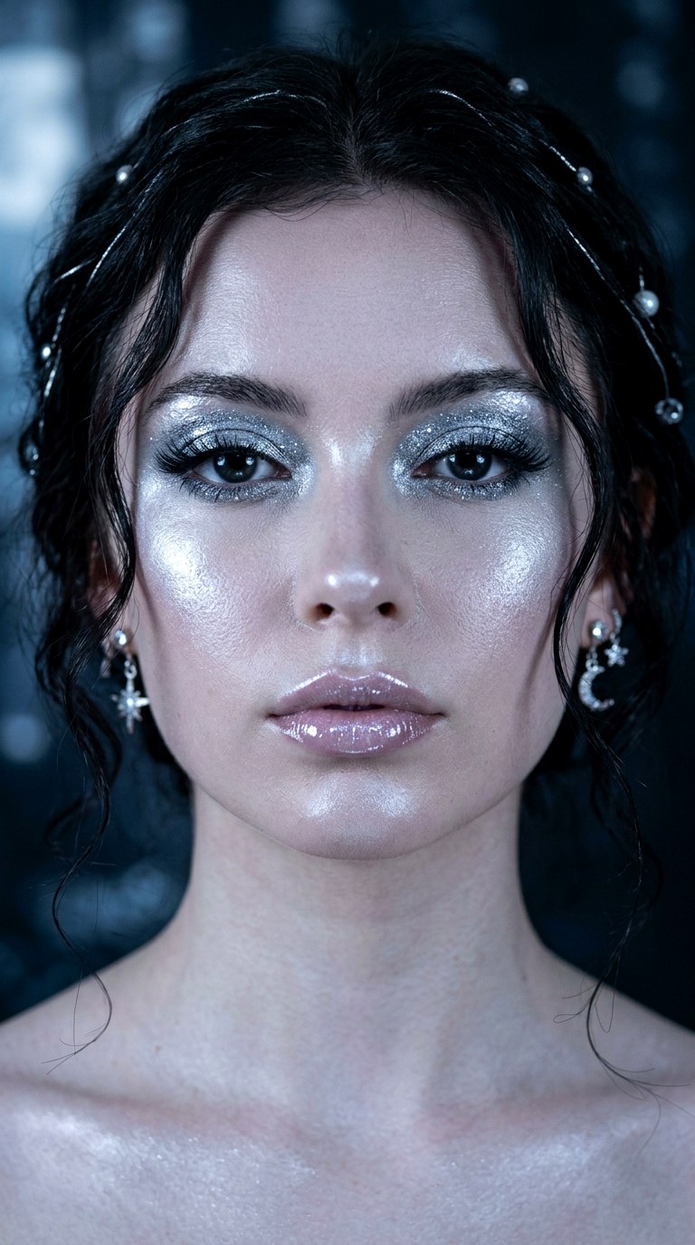 Moonlight Silver Glow Makeup - 25 Ethereal Glow Makeup Look Ideas Trending in 2026