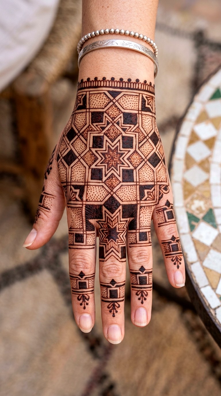 Moroccan Mosaic Floor Tiles - 22 henna inspo