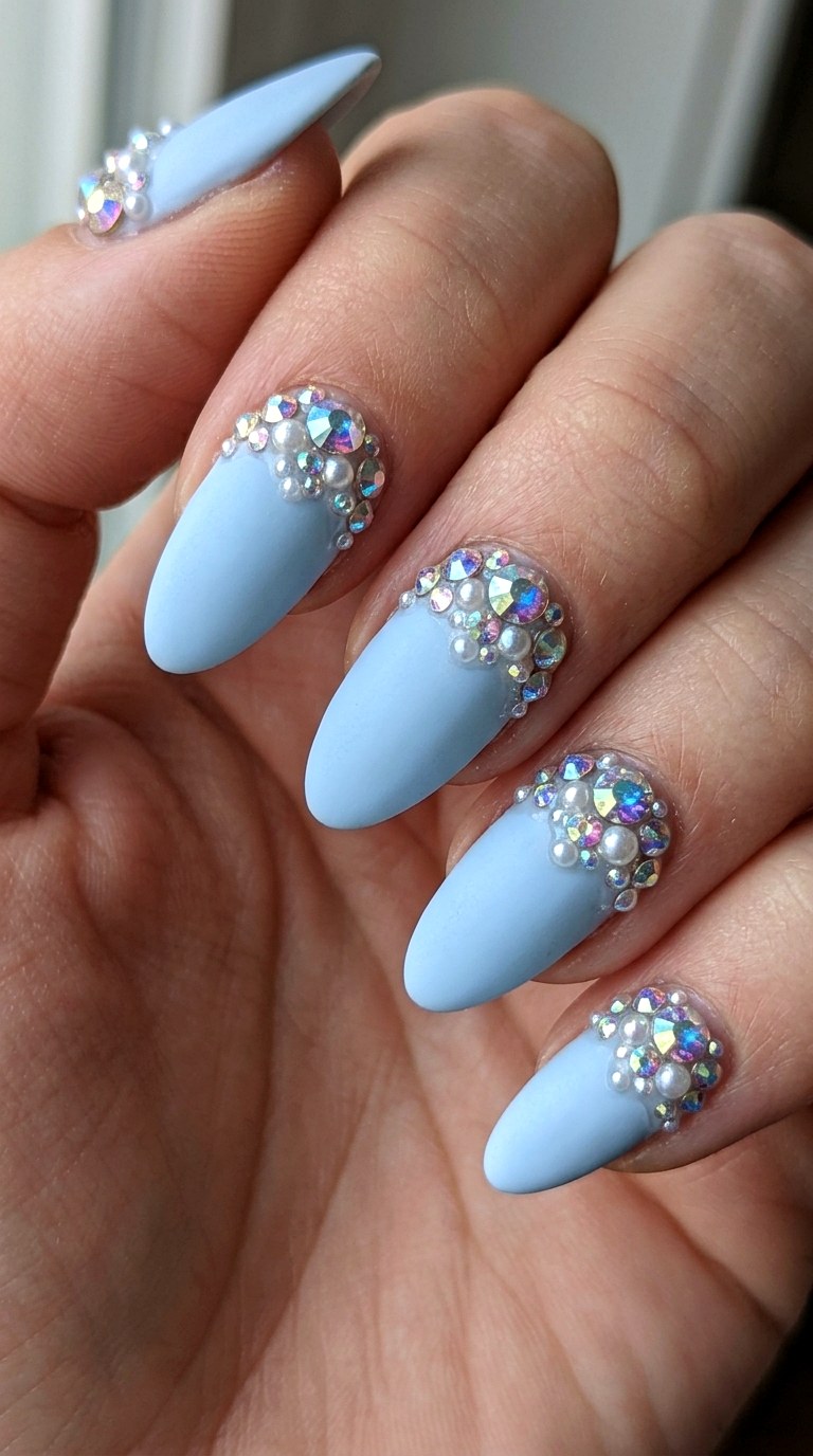 Multi Colored Gems Cluster - 23 Pastel Spring Multicolor Nails