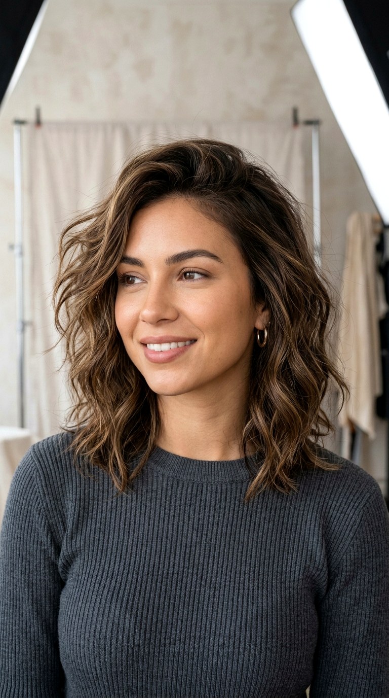 Nape Length Tousled Blowout - 24 blowouts of 90s for medium hair length