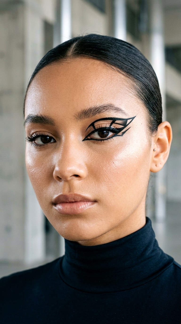 Negative Space Black Wing - 23 Trending Black Wing Eye Liner Looks 2026