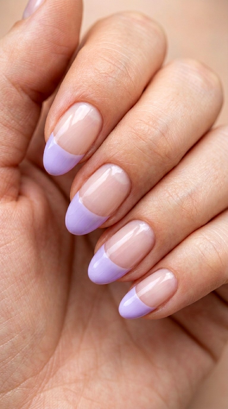 Negative Space Pastel French Ombre - 30 pastel spring ombre nails