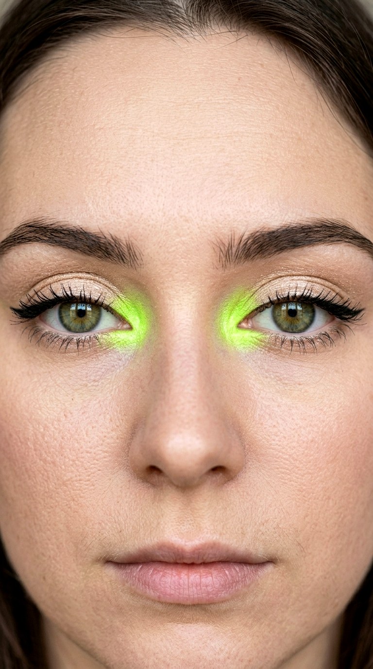 Neon Lime Inner Corner Pop - 26 colorful eye makeup