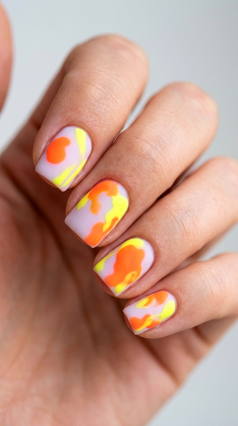 Neon Pastel Power Clash - 27 Festival Spring Colorful Junk Nails