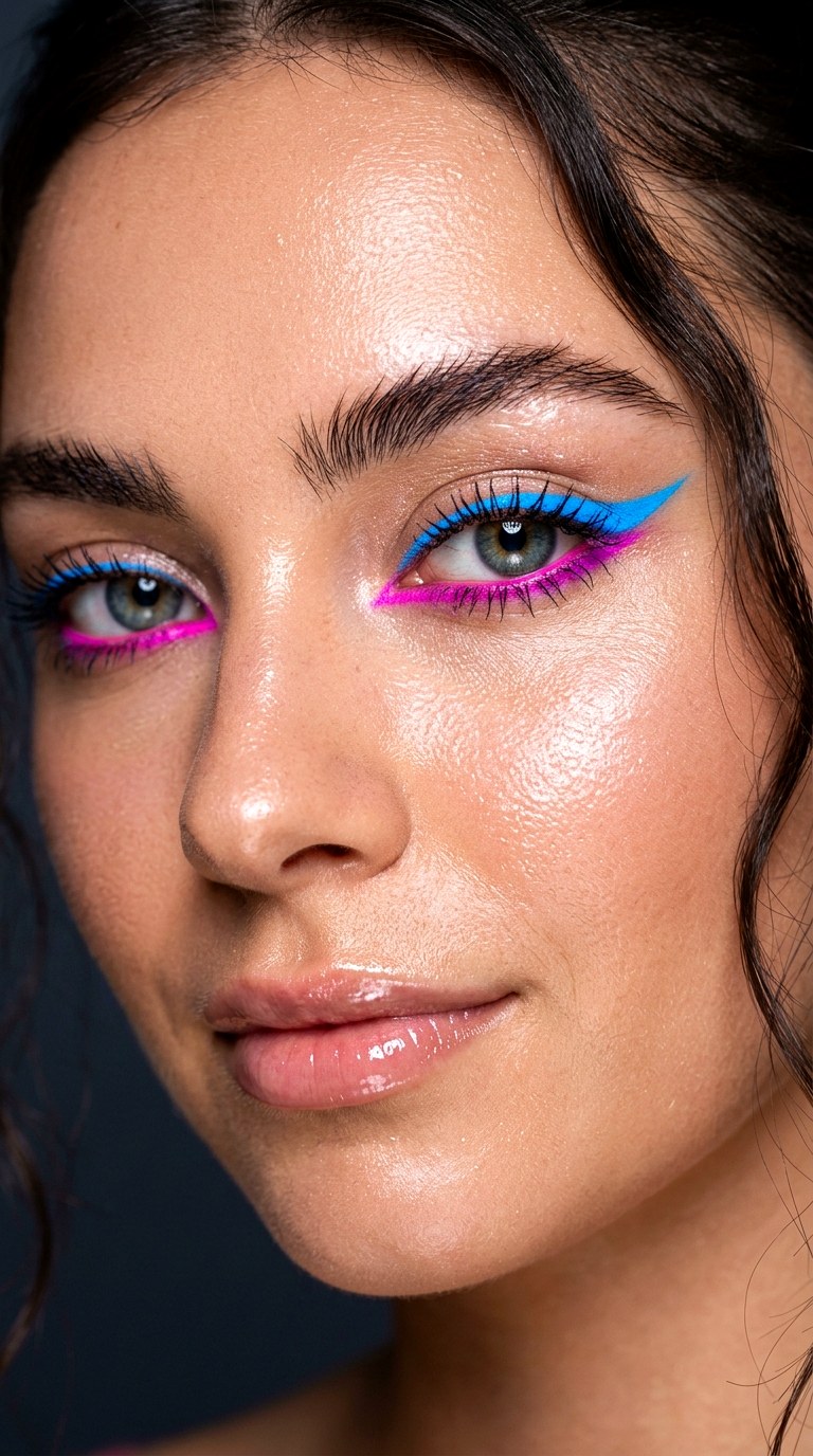 Neon Statement Liner - 22 Trending eyeliner styles 2026