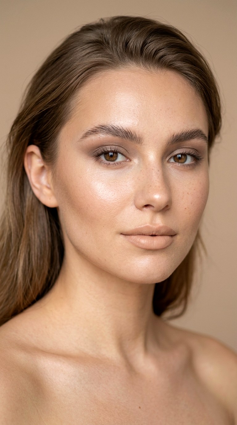 Neutral Beige Minimal Makeup - 22 Clean Radiant Face Makeup Trend