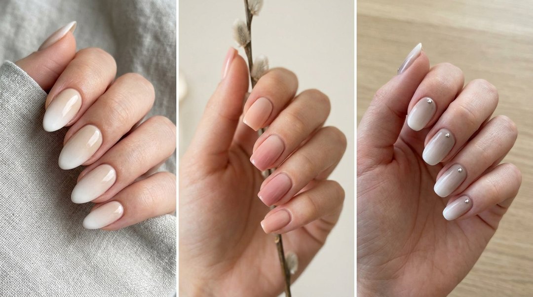 Neutral Spring Ombre Nails