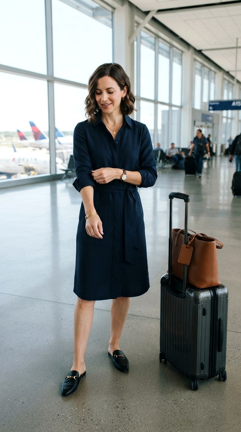 Non Iron Shirtdress Silhouette - 29 vacation outfit ideas