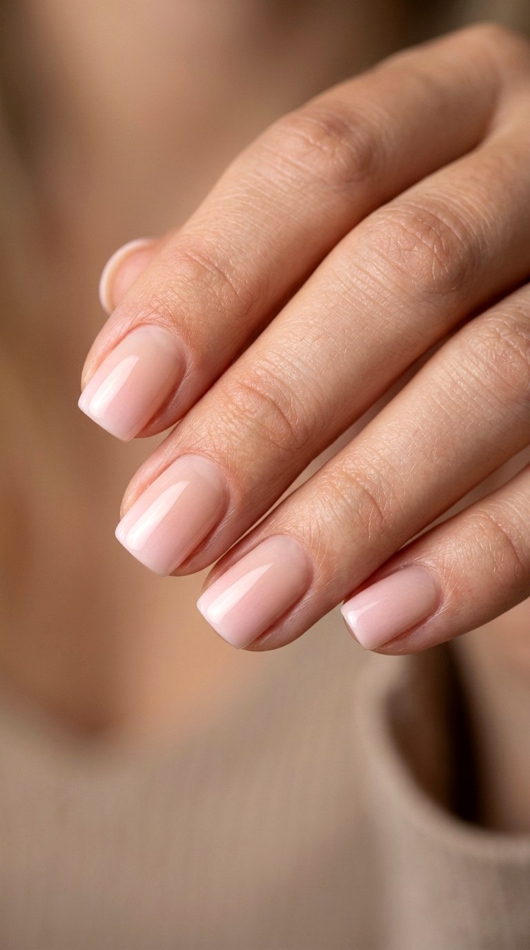 Nude Glow to Sheer Blush Ombre - 28 Seamless Spring Ombre Nails