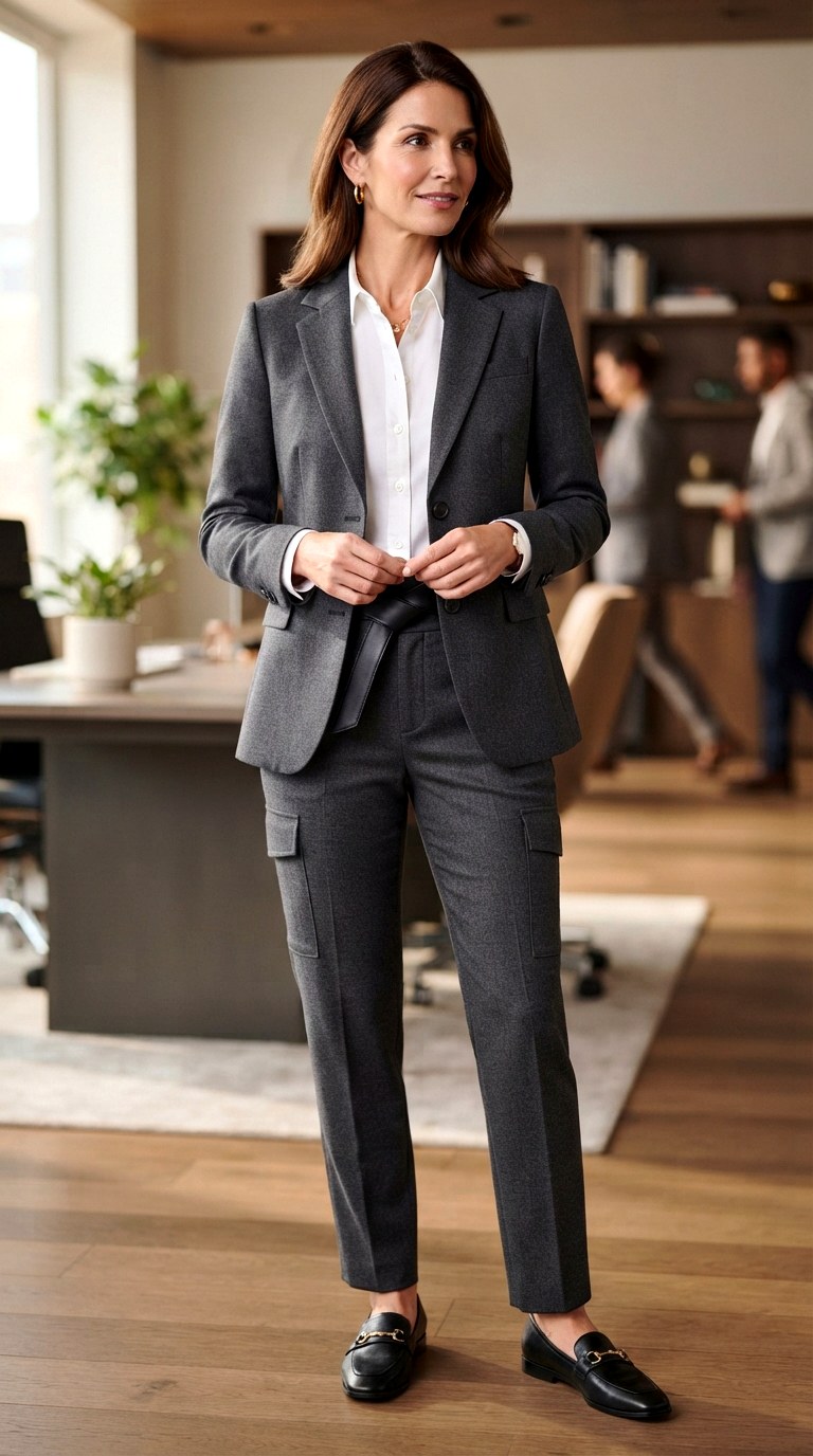 Office Ready Wool Cargos - 28 cargo pants outfits women