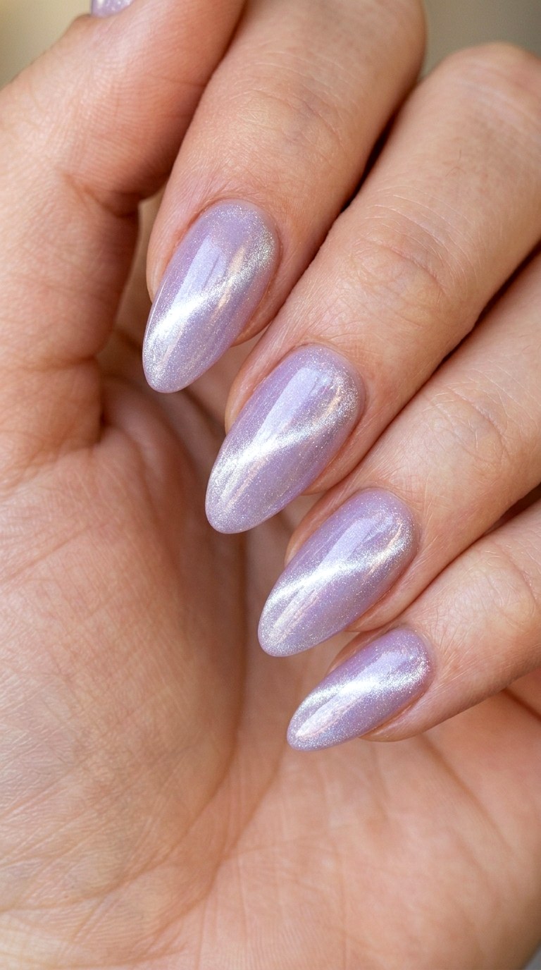 Opalescent Cat Eye Magnetic Tips - 21 Classic Spring Acrylic Nails