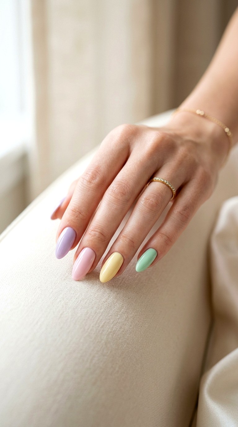 Pastel Almond Shaped Nails - 25 Soft Pastel Spring Nail Designs That Feel Like Sunshine