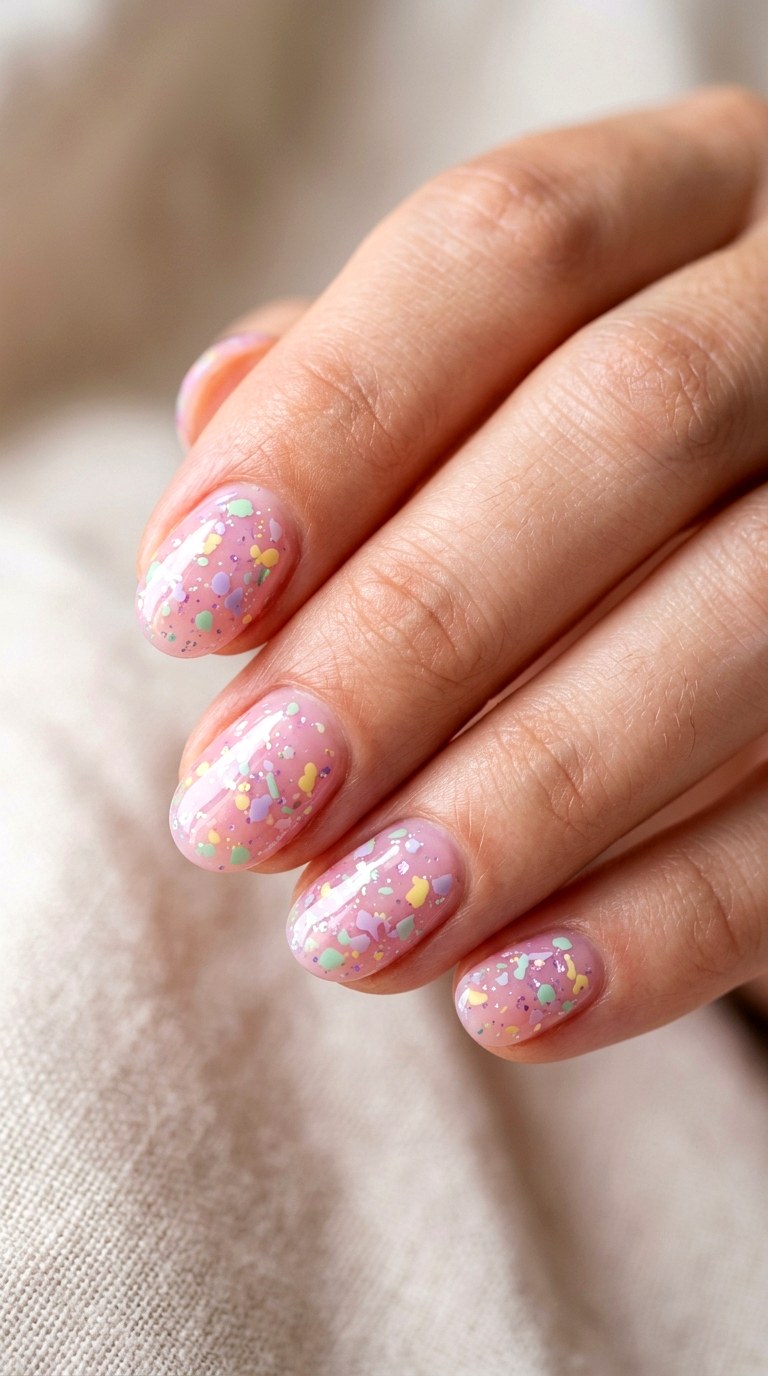 Pastel Confetti Splash - 26 Vacation Summer Multicolor Acrylic Nails