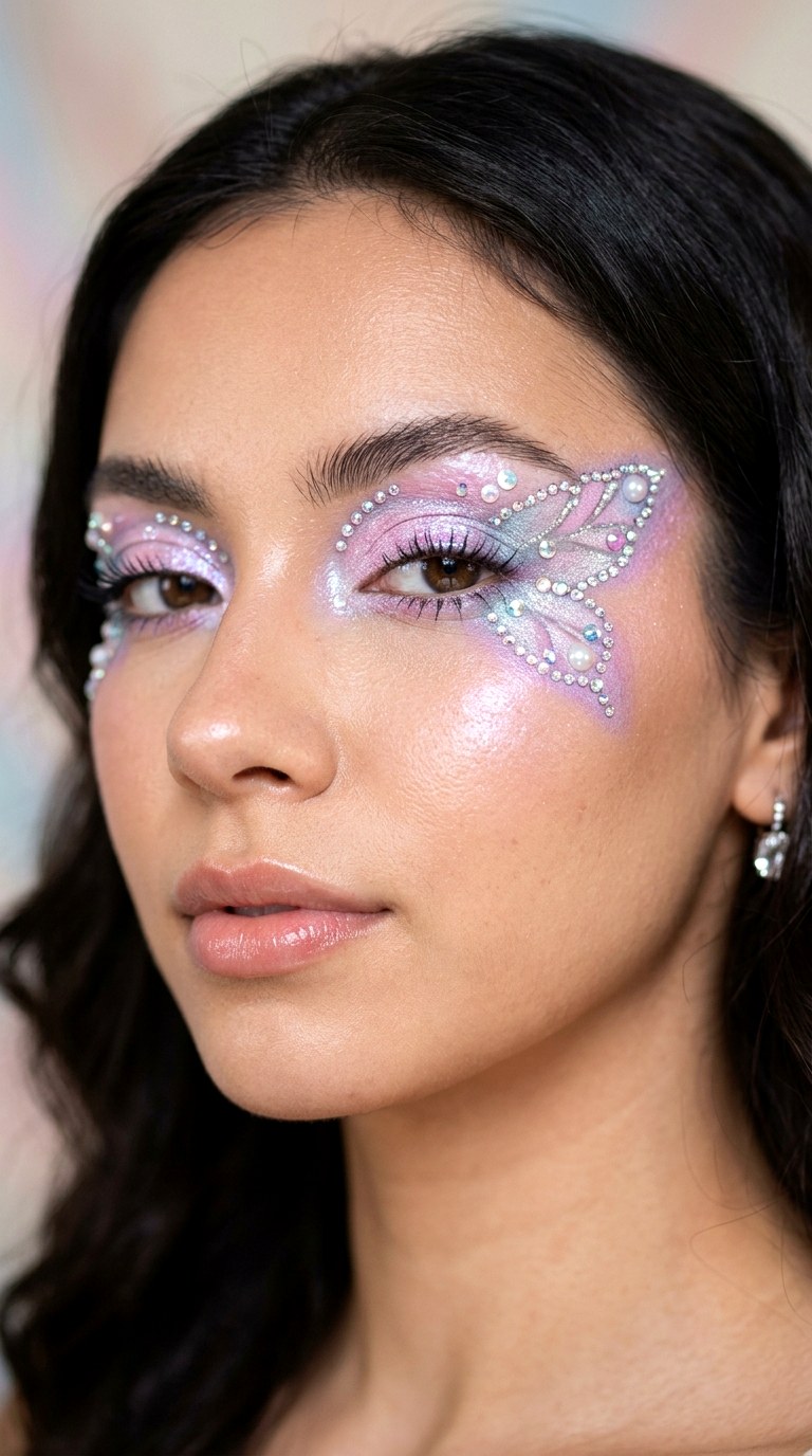 Pastel Crystal Glow Eyes - 27 Butterfly Pastel Eye Makeup