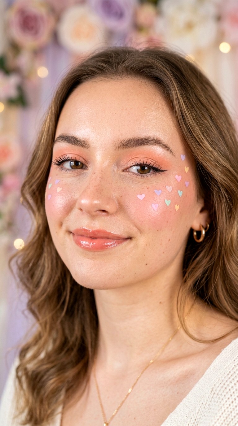 Pastel Heart Blush Makeup - 29 e girl makeup