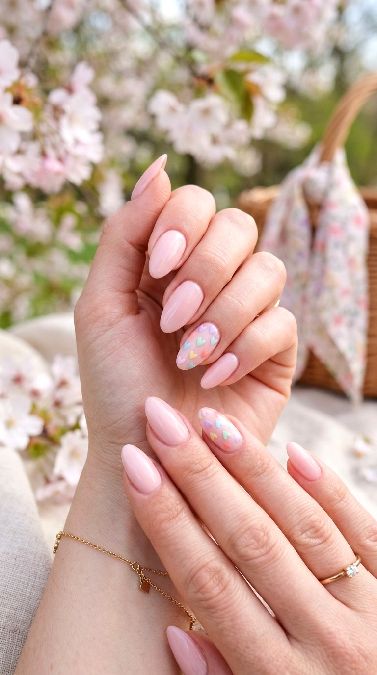 Pastel Heart Nails - 25 Soft Pastel Spring Nail Designs That Feel Like Sunshine