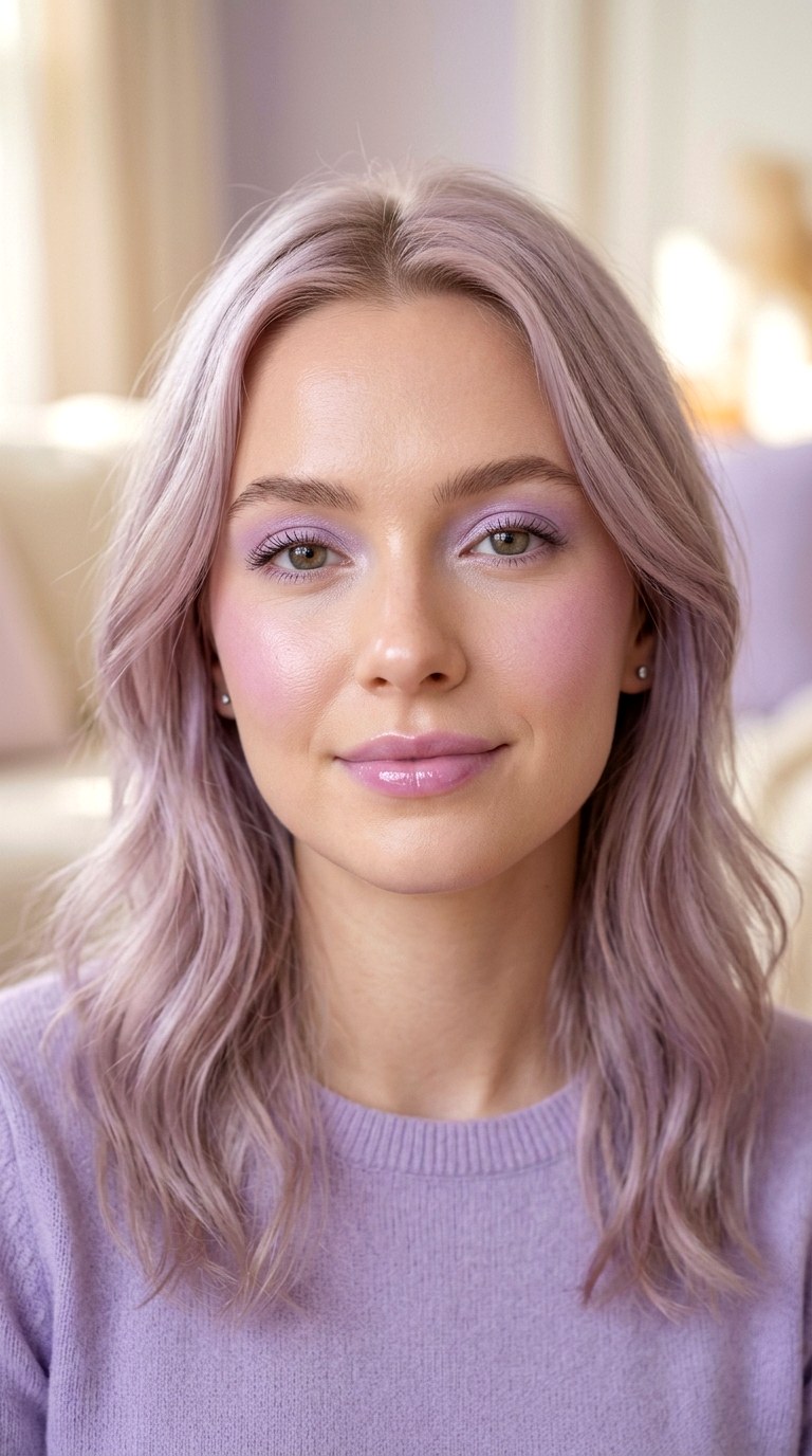 Pastel Lavender Cloud Skin Makeup - 29 Lavender Dream Spring Makeup