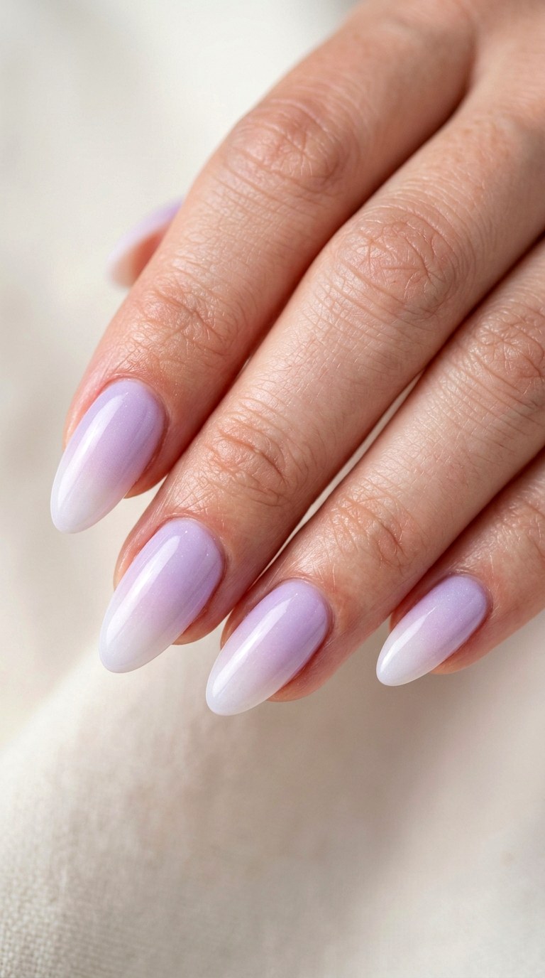 Pastel Lavender Haze - 24 Light Spring Ombre Nails