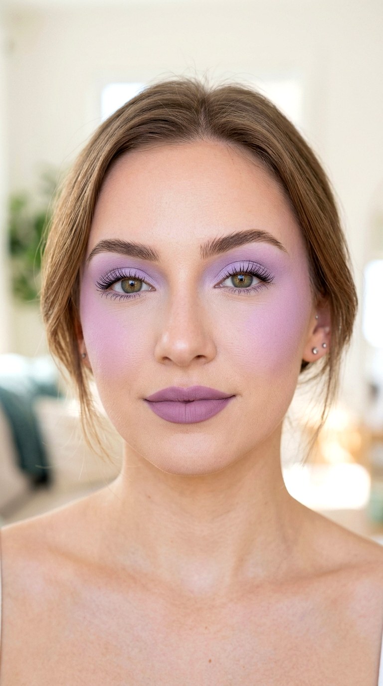 Pastel Lavender Monochrome Moment - 25 colorful makeup ideas