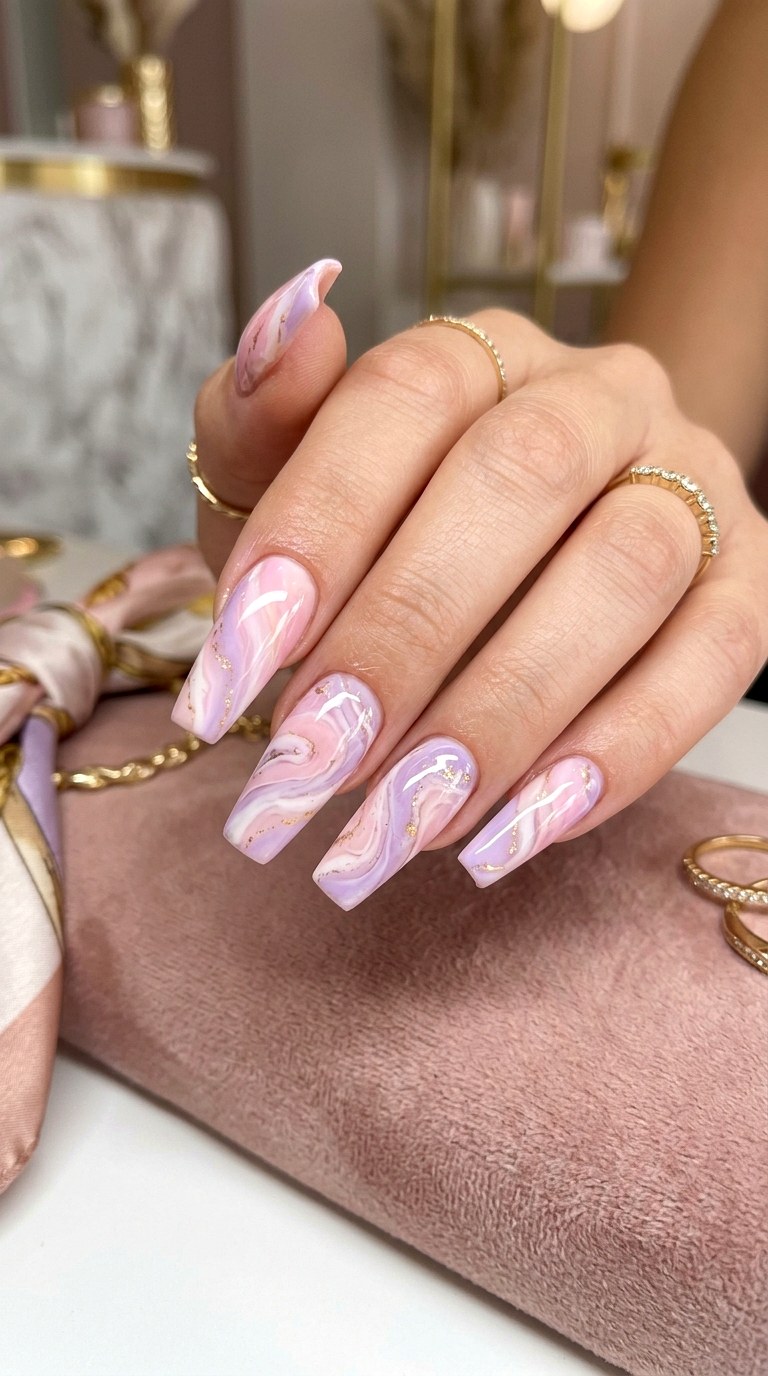 Pastel Marble Nails - 25 Soft Pastel Spring Nail Designs That Feel Like Sunshine