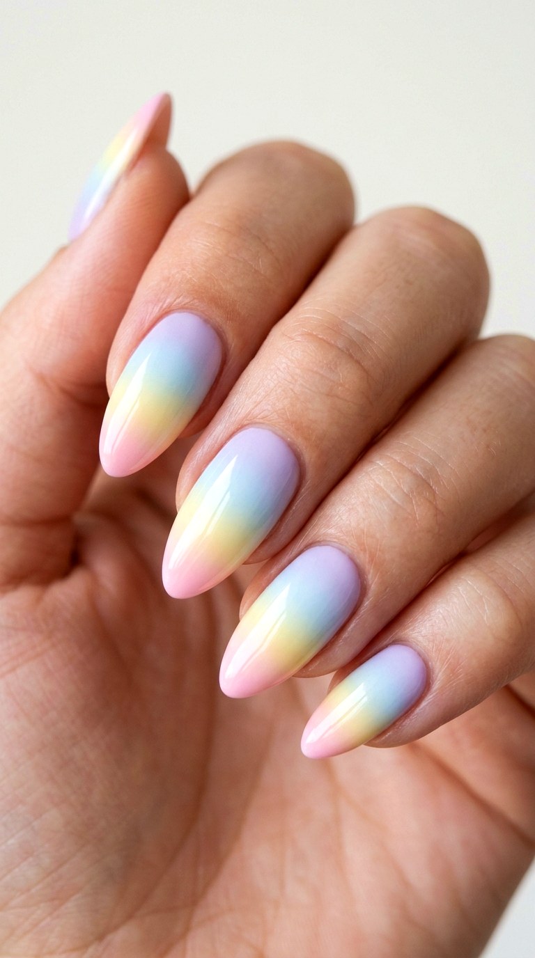 Pastel Ombre Perfection - 29 Fun Spring Multicolor Nails