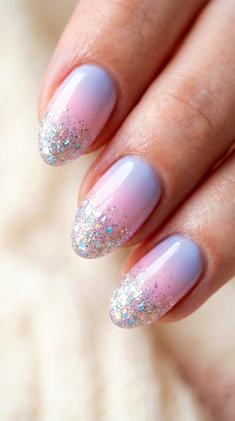 Pastel Ombre With Glitter Tips - 26 At-Home Spring Color Street Nails
