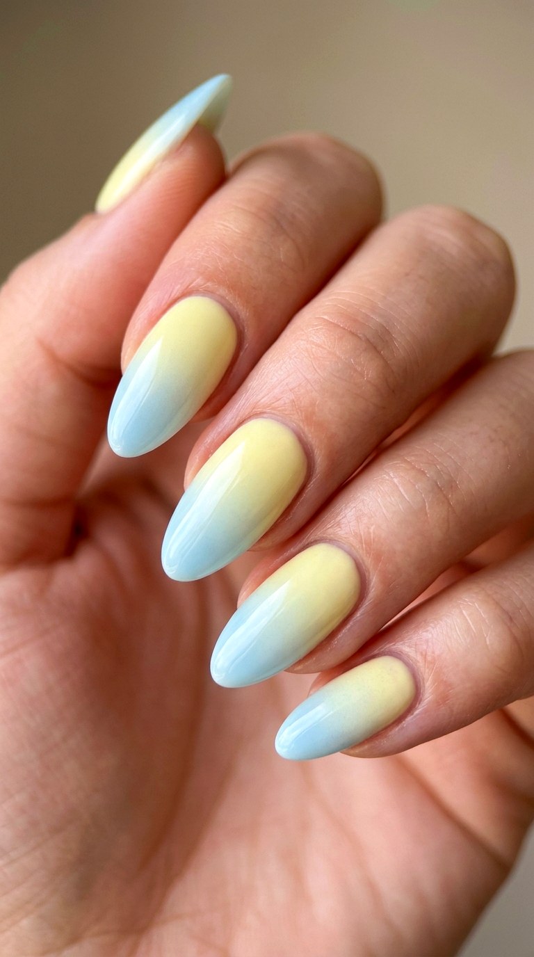 Pastel Ombre with Dual Shades - 24 Classy Spring Two Colored Nails