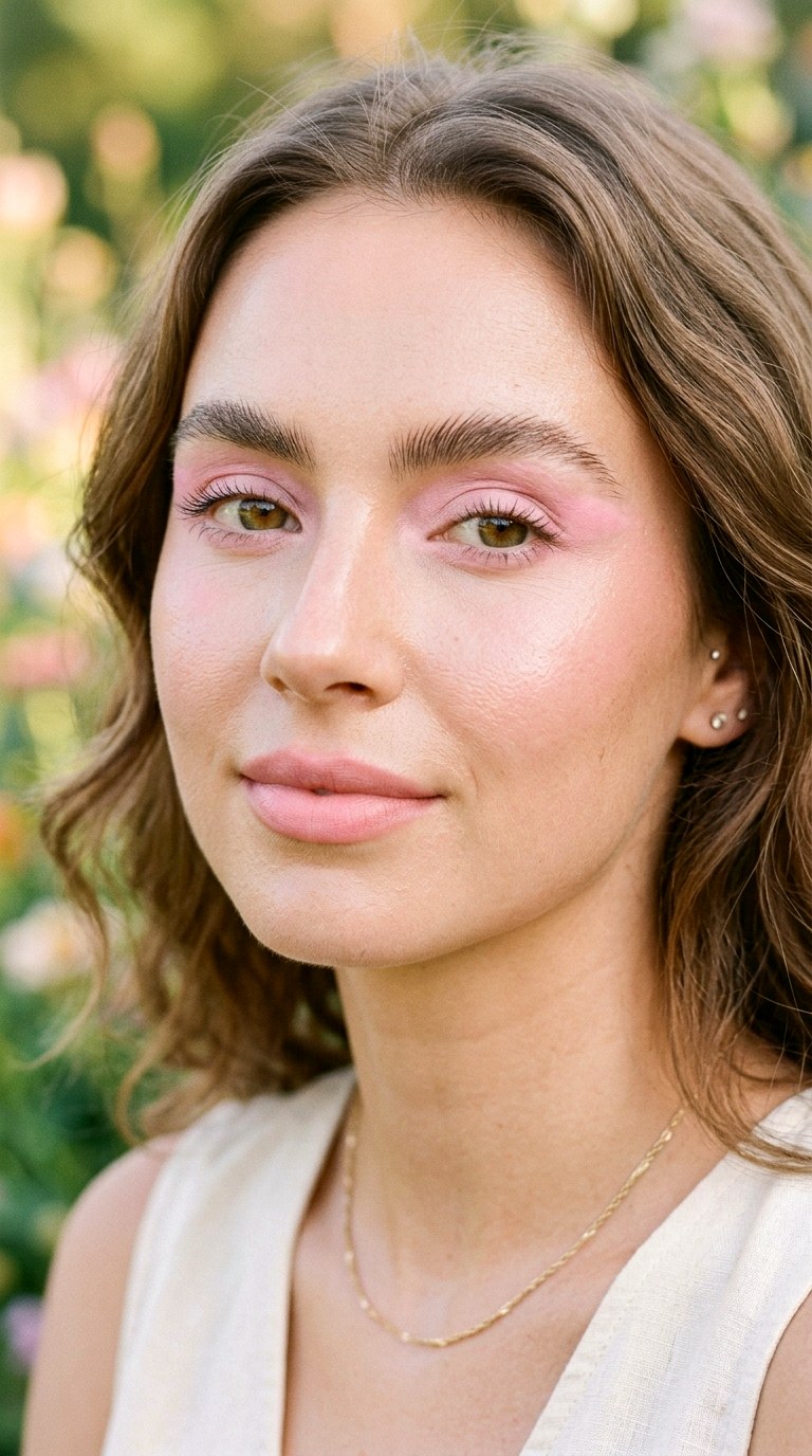 Pastel Pink Cloud Eyeshadow - 23 Strawberry Milk Pink Eye Makeup Trend Ideas for 2026