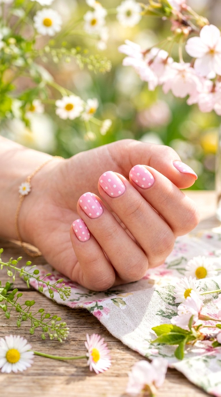 Pastel Polka Dot Nails - 25 Soft Pastel Spring Nail Designs That Feel Like Sunshine