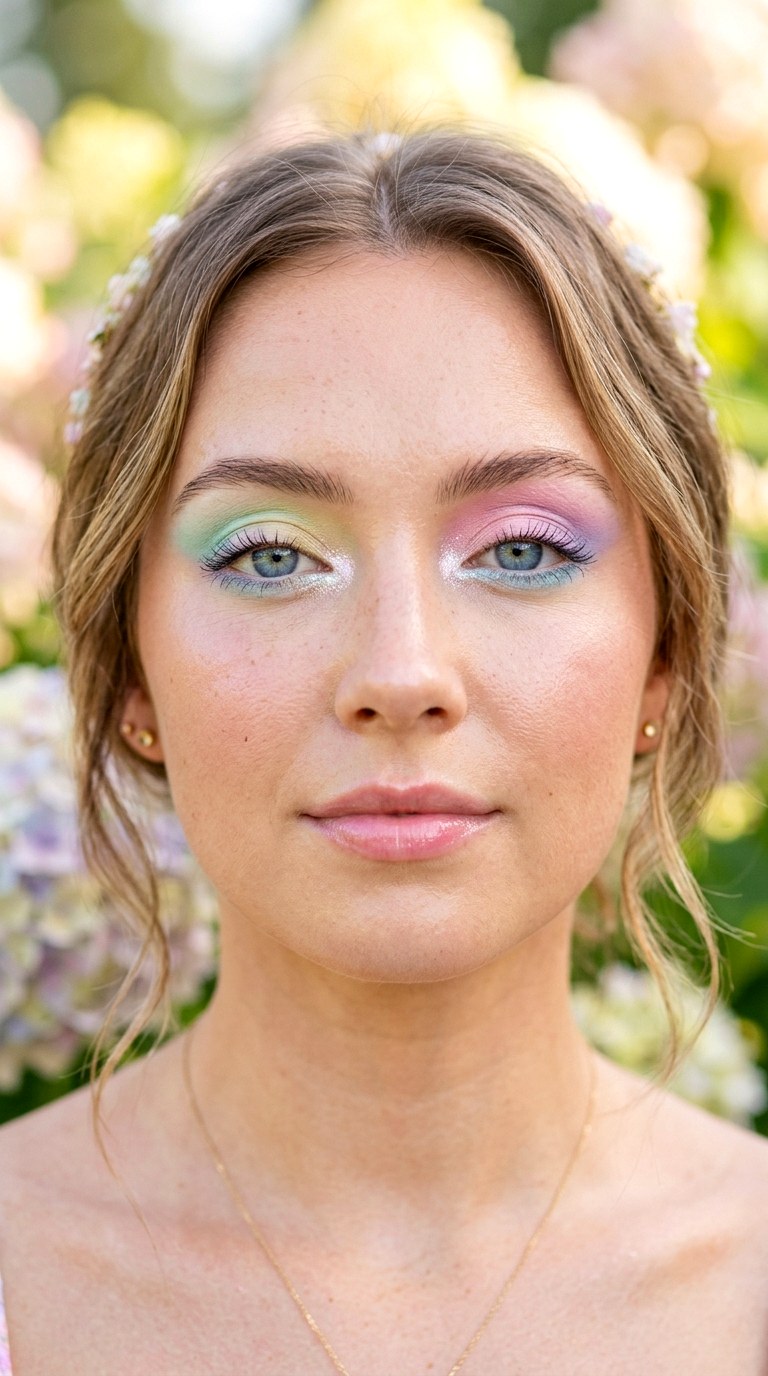 Pastel Rainbow Blend - 22 Summer Colorful Eye Makeup 2026