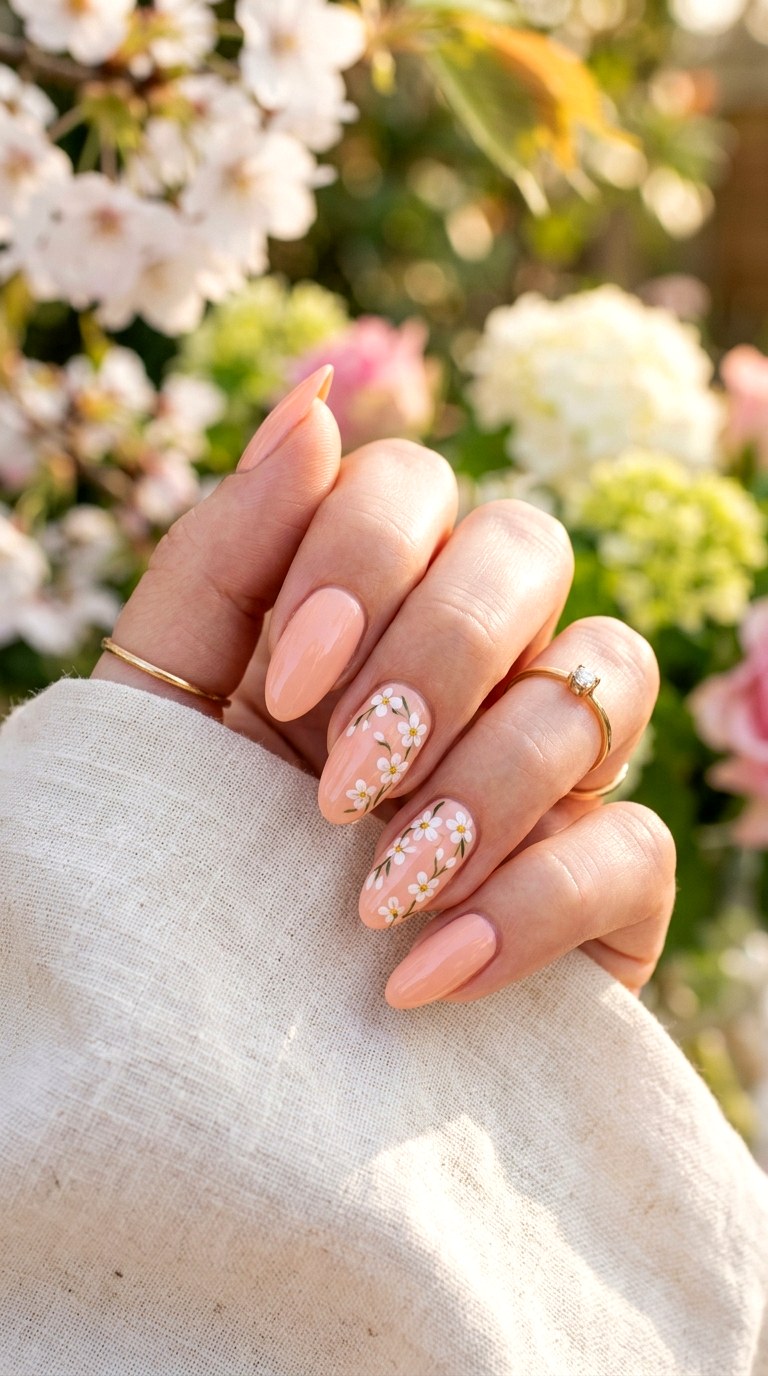 Peach Blossom Nails - 25 Soft Pastel Spring Nail Designs That Feel Like Sunshine