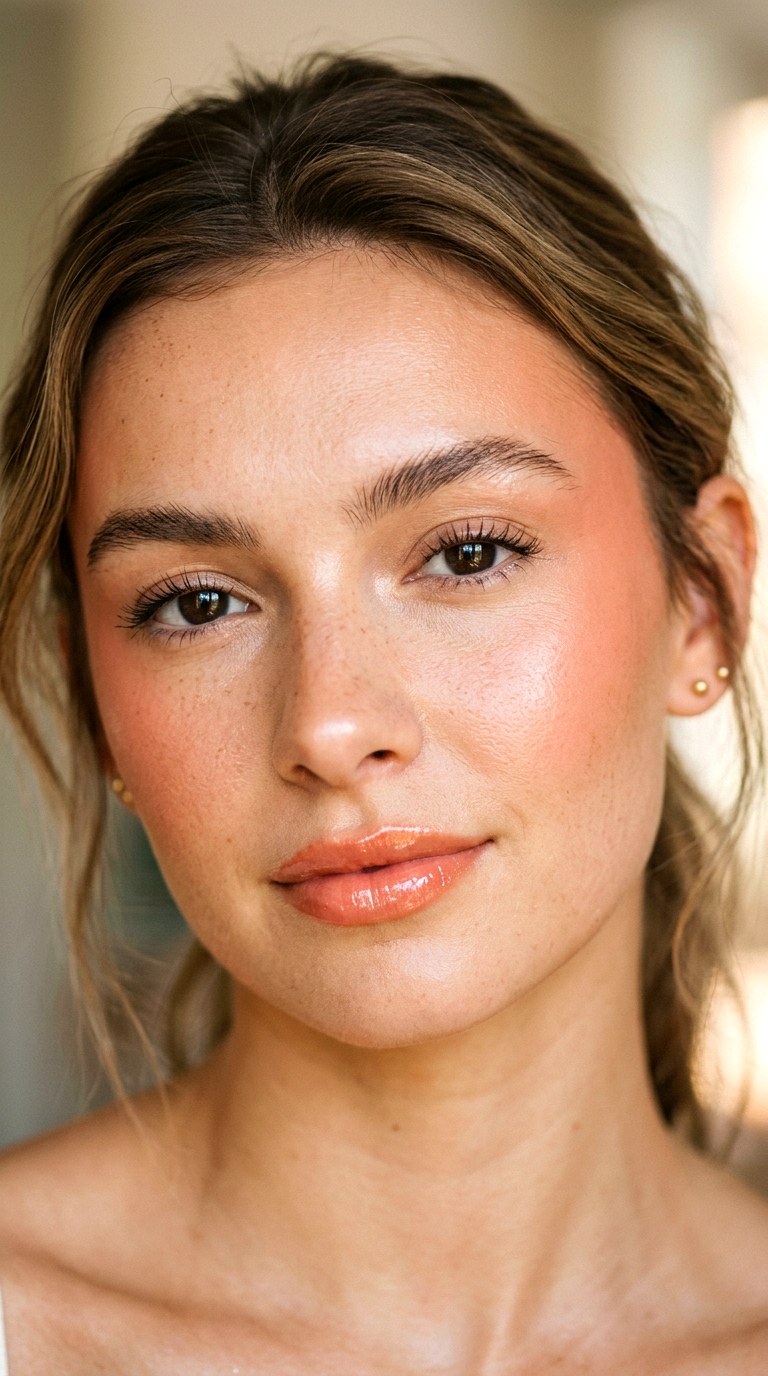 Peach Blush Draping Beauty - 25 Peach Fuzz Fresh Face Glam