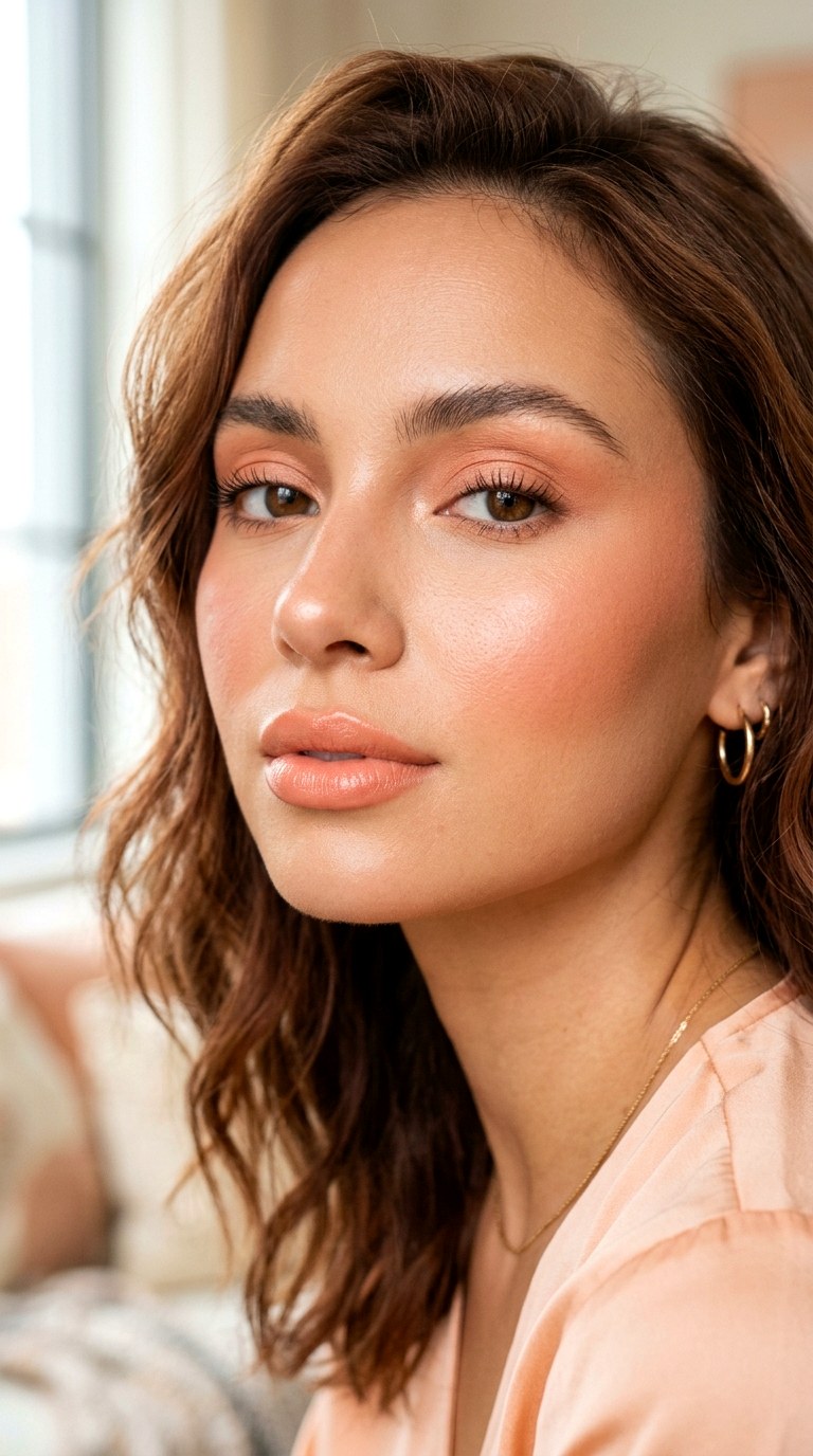 Peach Buttercream Makeup Look - 25 Peach Fuzz Fresh Face Glam