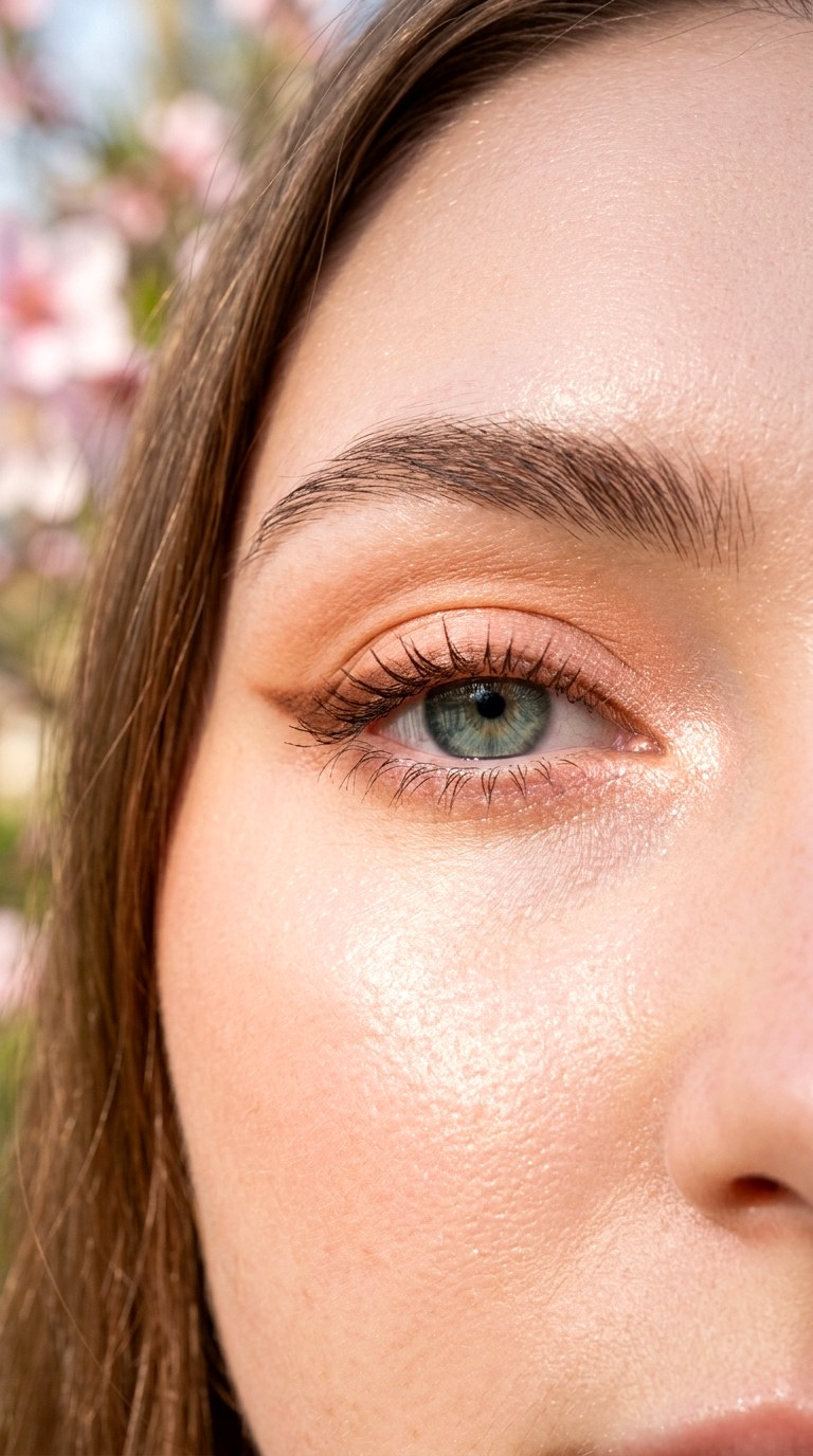 Peach Glow Inner Highlight Focus - 21 Solar Flare Spring Eyeliner Radiant Inner-Corner Glow Wings for a Warm Seasonal Aura