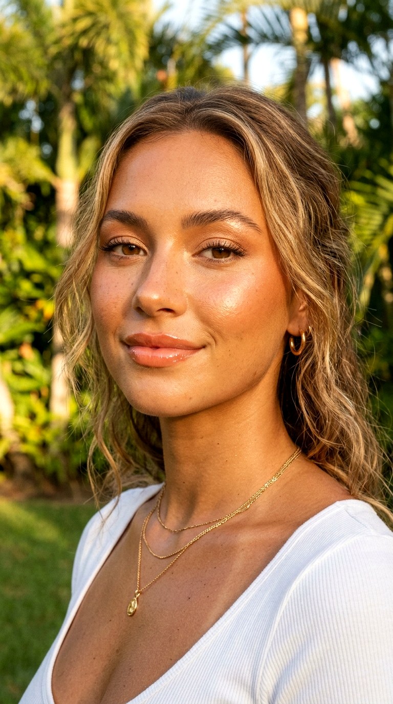 Peach Honey Glow Makeup - 25 Peach Fuzz Fresh Face Glam