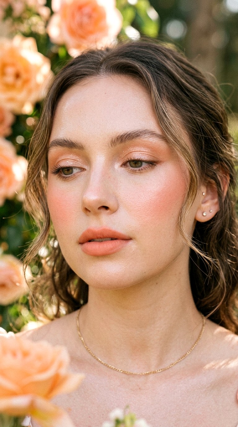 Peach Petal Makeup Aesthetic - 25 Peach Fuzz Fresh Face Glam