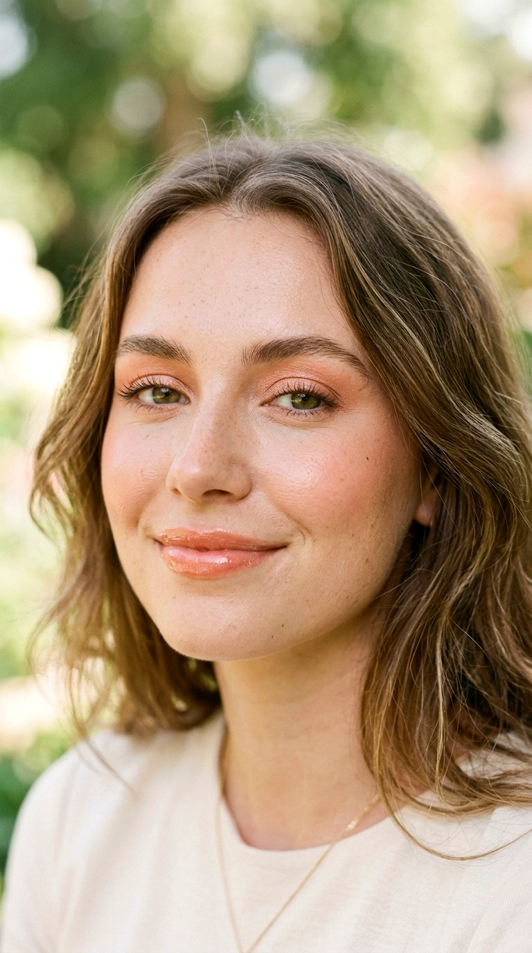 Peach Sorbet Monochrome - 21 Summer Colorful Eye Makeup 2026 Ideas