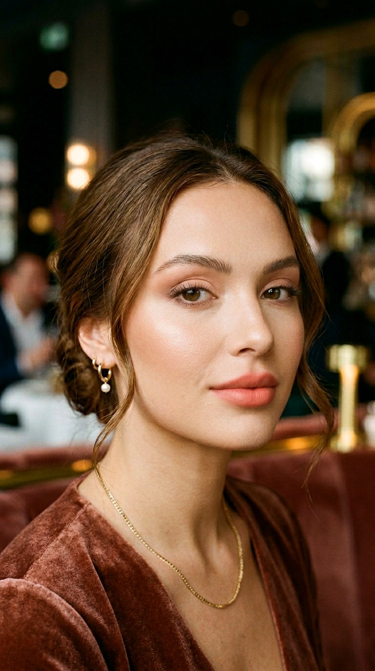 Peach Velvet Glam Style - 25 Peach Fuzz Fresh Face Glam