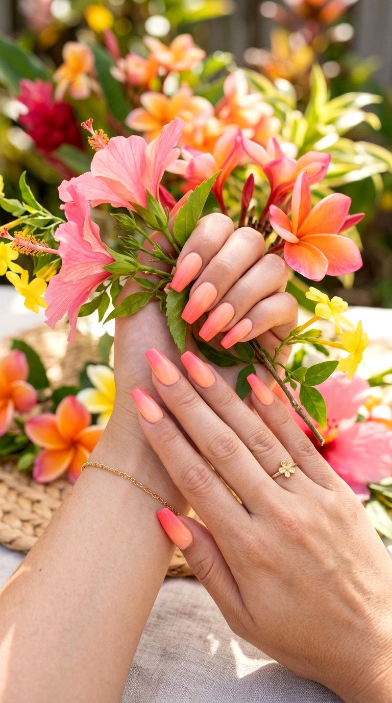 Peachy Coral - 20 Spring Nail Colors That Will Instantly Brighten Your Look
