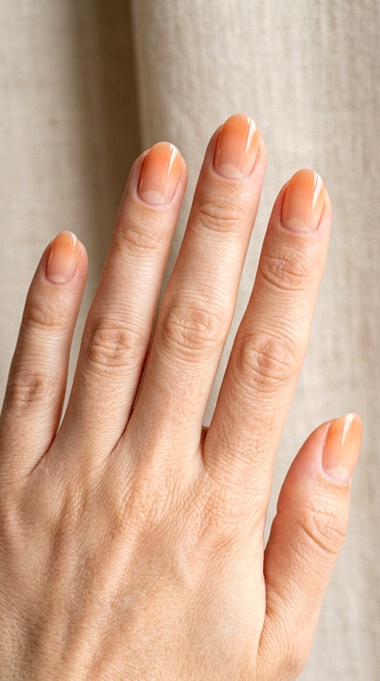 Peachy Jelly Gradient - 20 Peach Spring Ombre Nails
