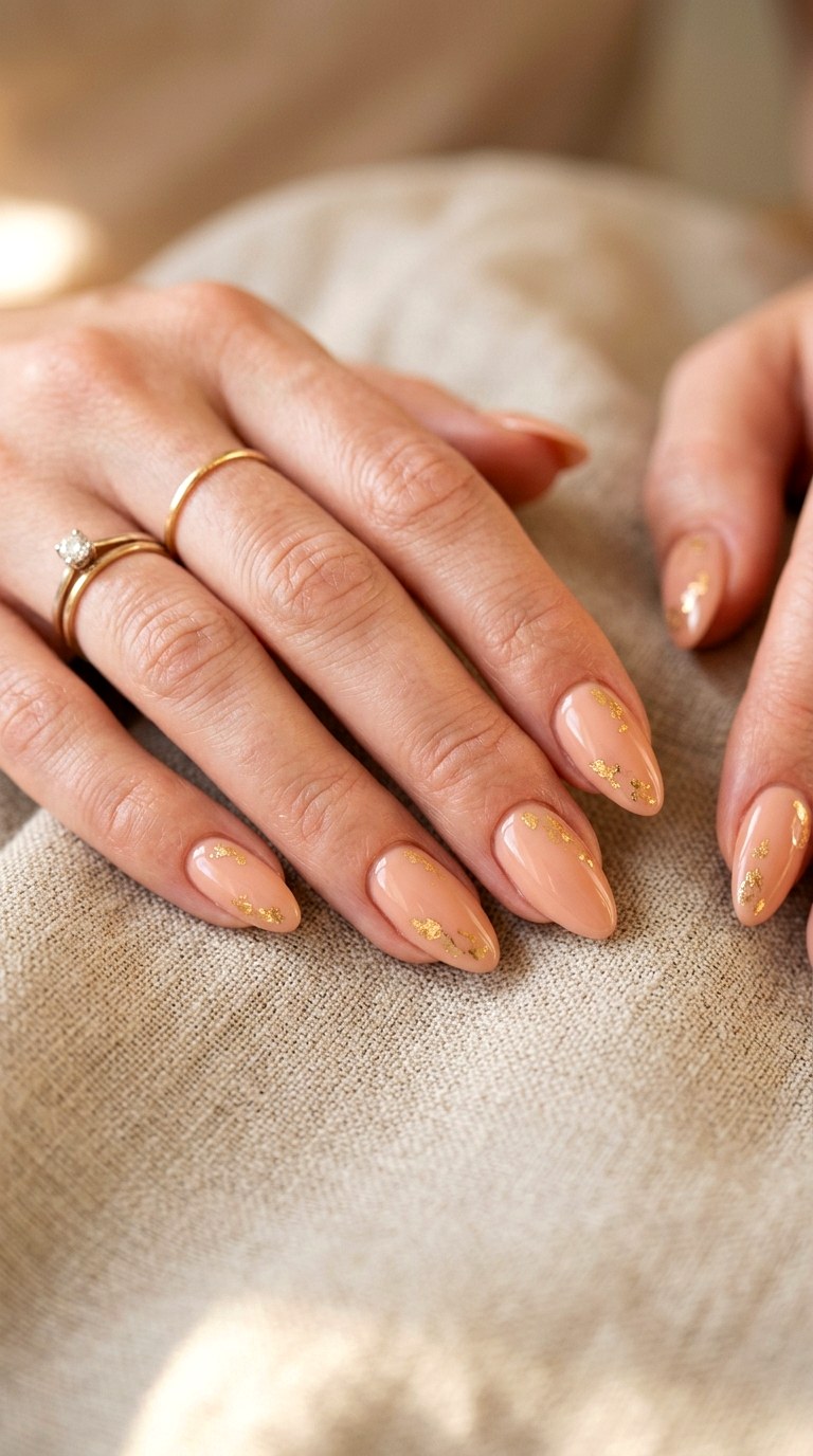 Peachy Nude Nails - 30 Gorgeous Spring Nail Designs That Are Trending Right Now