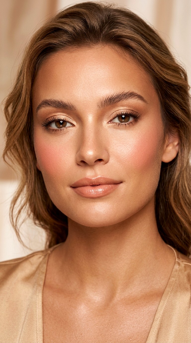 Peachy Rosy Nude Makeup Look - 23 Rosy Nude Makeup Aesthetics